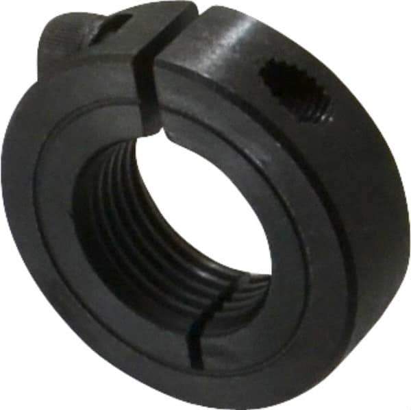 Climax Metal Products - 7/8-14 Thread, Steel, One Piece Threaded Shaft Collar - 1-5/8" Outside Diam, 1/2" Wide - All Tool & Supply