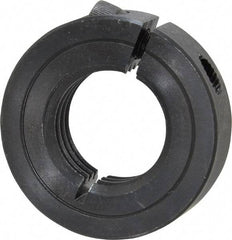 Climax Metal Products - 1-8 Thread, Steel, One Piece Threaded Shaft Collar - 1-3/4" Outside Diam, 1/2" Wide - All Tool & Supply