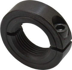 Climax Metal Products - 1-14 Thread, Steel, One Piece Threaded Shaft Collar - 1-3/4" Outside Diam, 1/2" Wide - All Tool & Supply