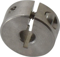 Climax Metal Products - 3/16" Bore, Stainless Steel, One Piece Clamp Collar - 11/16" Outside Diam, 5/16" Wide - All Tool & Supply