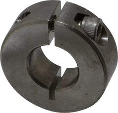 Climax Metal Products - 1/2" Bore, Stainless Steel, One Piece Clamp Collar - 1-1/8" Outside Diam, 13/32" Wide - All Tool & Supply