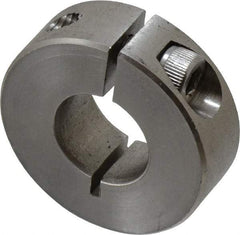 Climax Metal Products - 9/16" Bore, Stainless Steel, One Piece Clamp Collar - 1-5/16" Outside Diam, 7/16" Wide - All Tool & Supply