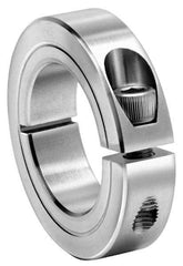 Climax Metal Products - 2-7/8" Bore, Stainless Steel, One Piece One Piece Split Shaft Collar - 4-1/4" Outside Diam, 7/8" Wide - All Tool & Supply