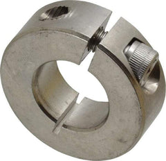 Climax Metal Products - 3/4" Bore, Stainless Steel, One Piece Clamp Collar - 1-1/2" Outside Diam, 1/2" Wide - All Tool & Supply