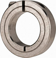 Climax Metal Products - 1-1/8" Bore, Stainless Steel, One Piece Clamp Collar - 1-7/8" Outside Diam, 1/2" Wide - All Tool & Supply