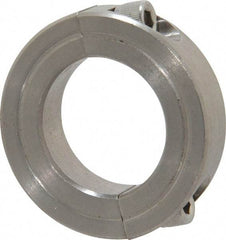 Climax Metal Products - 1-1/8" Bore, Stainless Steel, Two Piece Shaft Collar - 1-7/8" Outside Diam, 1/2" Wide - All Tool & Supply