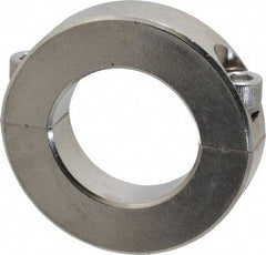 Climax Metal Products - 1-3/16" Bore, Stainless Steel, Two Piece Shaft Collar - 2-1/16" Outside Diam, 1/2" Wide - All Tool & Supply