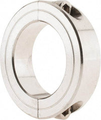 Climax Metal Products - 1-7/16" Bore, Stainless Steel, Two Piece Shaft Collar - 2-1/4" Outside Diam, 9/16" Wide - All Tool & Supply