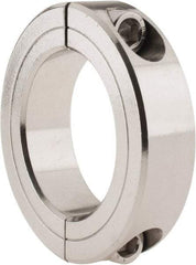 Climax Metal Products - 1-3/4" Bore, Stainless Steel, Two Piece Shaft Collar - 2-3/4" Outside Diam, 11/16" Wide - All Tool & Supply