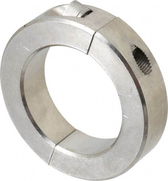 Climax Metal Products - 2" Bore, Stainless Steel, Two Piece Shaft Collar - 3" Outside Diam, 11/16" Wide - All Tool & Supply