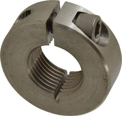 Climax Metal Products - 3/4-16 Thread, Stainless Steel, One Piece Threaded Shaft Collar - 1-1/2" Outside Diam, 1/2" Wide - All Tool & Supply