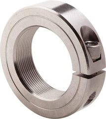 Climax Metal Products - 1-3/4-16 Thread, Stainless Steel, One Piece Threaded Shaft Collar - 2-3/4" Outside Diam, 11/16" Wide - All Tool & Supply