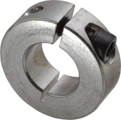 Climax Metal Products - 3/4" Bore, Aluminum, One Piece Clamp Collar - 1-1/2" Outside Diam, 1/2" Wide - All Tool & Supply