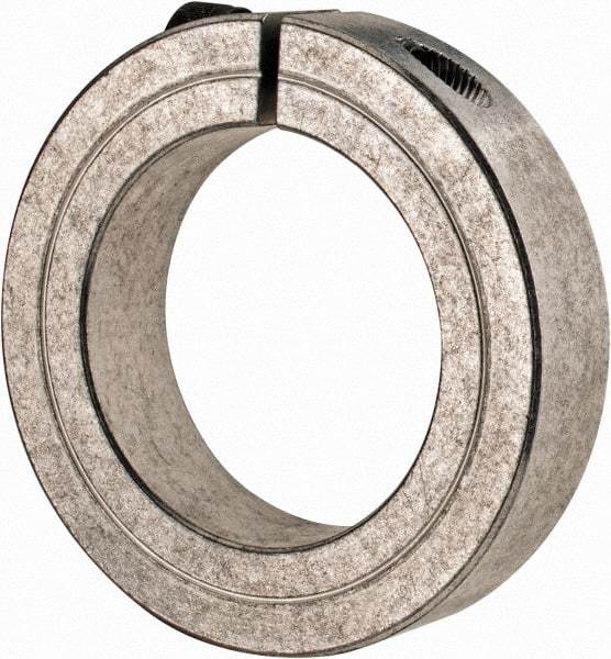 Climax Metal Products - 1-15/16" Bore, Aluminum, One Piece Clamp Collar - 3" Outside Diam, 11/16" Wide - All Tool & Supply