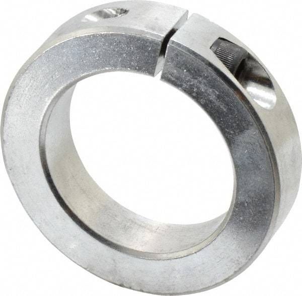 Climax Metal Products - 2" Bore, Aluminum, One Piece Clamp Collar - 3" Outside Diam, 11/16" Wide - All Tool & Supply