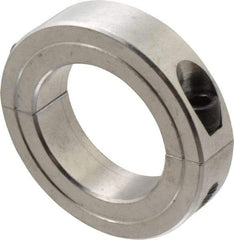 Climax Metal Products - 1-1/2" Bore, Aluminum, Two Piece Shaft Collar - 2-3/8" Outside Diam, 9/16" Wide - All Tool & Supply