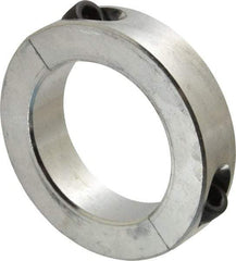 Climax Metal Products - 2" Bore, Aluminum, Two Piece Shaft Collar - 3" Outside Diam, 11/16" Wide - All Tool & Supply