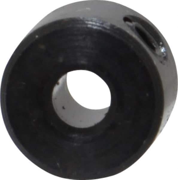 Climax Metal Products - 1/8" Bore, Steel, Set Screw Shaft Collar - 3/8" Outside Diam, 1/4" Wide - All Tool & Supply