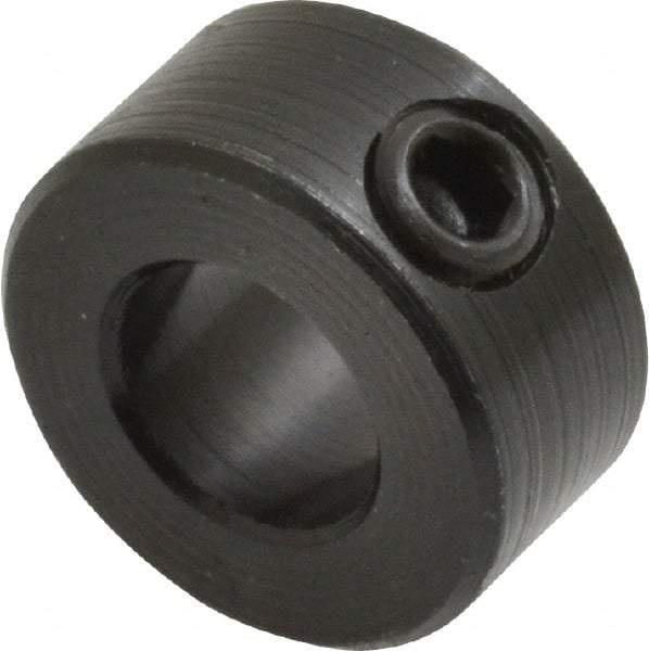 Climax Metal Products - 3/8" Bore, Steel, Set Screw Shaft Collar - 3/4" Outside Diam, 3/8" Wide - All Tool & Supply