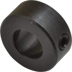 Climax Metal Products - 1/2" Bore, Steel, Set Screw Shaft Collar - 1" Outside Diam, 7/16" Wide - All Tool & Supply