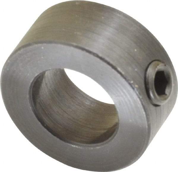 Climax Metal Products - 5/8" Bore, Steel, Set Screw Shaft Collar - 1-1/8" Outside Diam, 1/2" Wide - All Tool & Supply