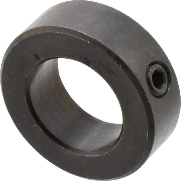 Climax Metal Products - 1-3/16" Bore, Steel, Set Screw Shaft Collar - 2" Outside Diam, 11/16" Wide - All Tool & Supply