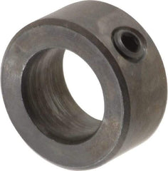 Climax Metal Products - 15mm Bore, Steel, Set Screw Shaft Collar - 1" Outside Diam - All Tool & Supply