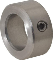 Climax Metal Products - 20mm Bore, Stainless Steel, Set Screw Shaft Collar - 1-1/4" Outside Diam - All Tool & Supply