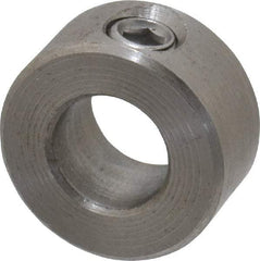 Climax Metal Products - 3/8" Bore, Stainless Steel, Set Screw Shaft Collar - 3/4" Outside Diam, 3/8" Wide - All Tool & Supply