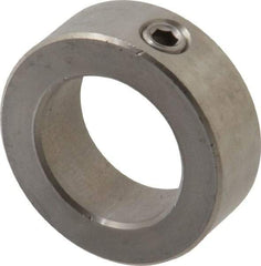 Climax Metal Products - 1-1/4" Bore, Stainless Steel, Set Screw Shaft Collar - 2" Outside Diam, 11/16" Wide - All Tool & Supply