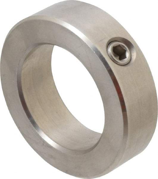 Climax Metal Products - 1-15/16" Bore, Stainless Steel, Set Screw Shaft Collar - 3" Outside Diam, 7/8" Wide - All Tool & Supply