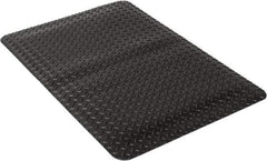 Wearwell - 3' Long x 2' Wide, Dry Environment, Anti-Fatigue Matting - Black, Vinyl with Urethane Sponge Base, Beveled on 4 Sides - All Tool & Supply