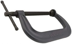 Hargrave - Regular-Duty 2" Max Opening, 2" Throat Depth, Forged Steel Standard C-Clamp - 3,500 Lb Capacity, 0" Min Opening, Extra Deep Throat - All Tool & Supply