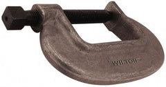 Wilton - Extra Heavy-Duty 2-3/8" Max Opening, 1-7/8" Throat Depth, Forged Steel Standard C-Clamp - 12,500 Lb Capacity, 0" Min Opening, Standard Throat Depth, Cold Drawn Steel Screw - All Tool & Supply