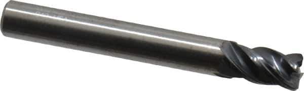 Kennametal - 3/16", 4 Flute, Solid Carbide, Corner Chamfer End Mill - 1-1/2" OAL, 5/16" LOC - All Tool & Supply