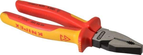 Knipex - 8" OAL, 1/2" Capacity, Lineman's - 1-7/16" Jaw Length x 1" Jaw Width - All Tool & Supply