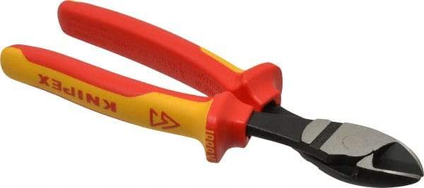 Knipex - 8" OAL, 5/32" Capacity, Diagonal Cutter - 7/8" Jaw Length x 1-1/8" Jaw Width - All Tool & Supply