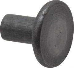 RivetKing - 0.091" Body Diam, Flat Steel Tinners Solid Rivet - 0.166" Length Under Head - All Tool & Supply