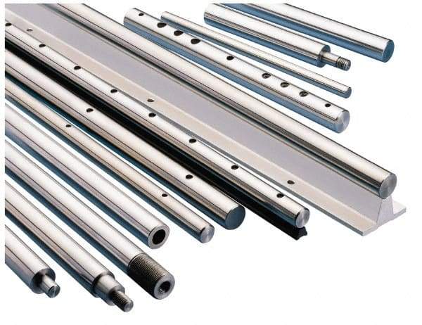 Thomson Industries - 1-1/2" Diam, 42" Long, Chrome Plated Steel Standard Round Linear Shafting - 60-65C Hardness, 1.2494/1.2489 Tolerance - All Tool & Supply