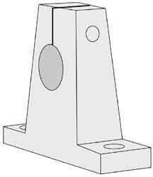 Thomson Industries - 30mm Diam, Malleable Iron Alloy Shaft Support - Plain Shafting - All Tool & Supply