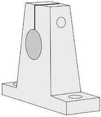 Thomson Industries - 25mm Diam, Malleable Iron Alloy Shaft Support - Plain Shafting - All Tool & Supply