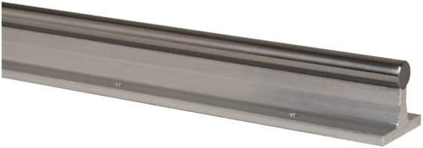 Thomson Industries - 1/2" Shaft Diam, 1-1/2" Base Width, Steel Shaft, Aluminum Rail, Round Shaft Assemblies - 24" Long, 1/4" Neck Width - All Tool & Supply