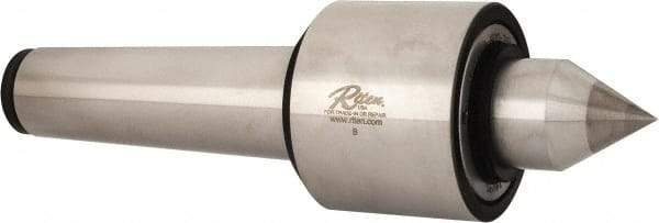 Riten - MT5 Taper Shank, 3-1/16" Head Diam Carbide Tipped Live Center - 5,000 Max RPM, 2-25/32" Head Length, 1-3/8" Point Diam, 2-3/8" Point Len, 1,000 Lb Max Workpc, 1" Tip Diam, Standard Point - All Tool & Supply