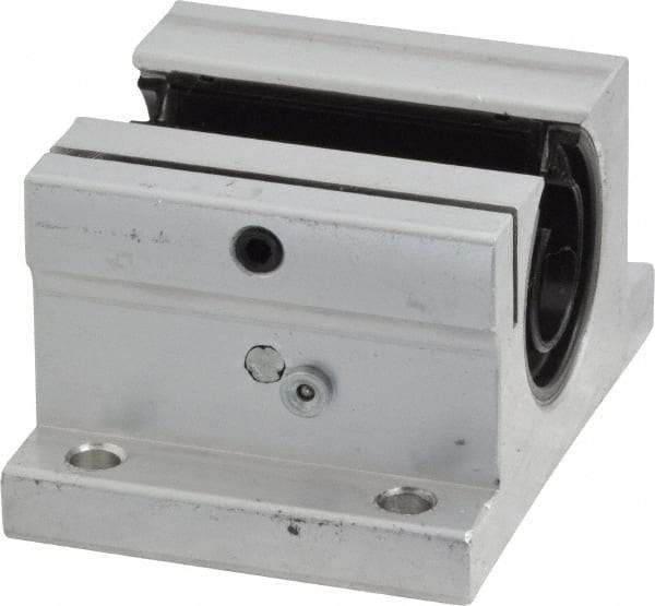 Thomson Industries - 1/2" Inside Diam, 180/360 Lbs. Dynamic Capacity, Open Single Pillow Block Linear Bearing - 1.13" Overall Height x 2" Overall Width - All Tool & Supply