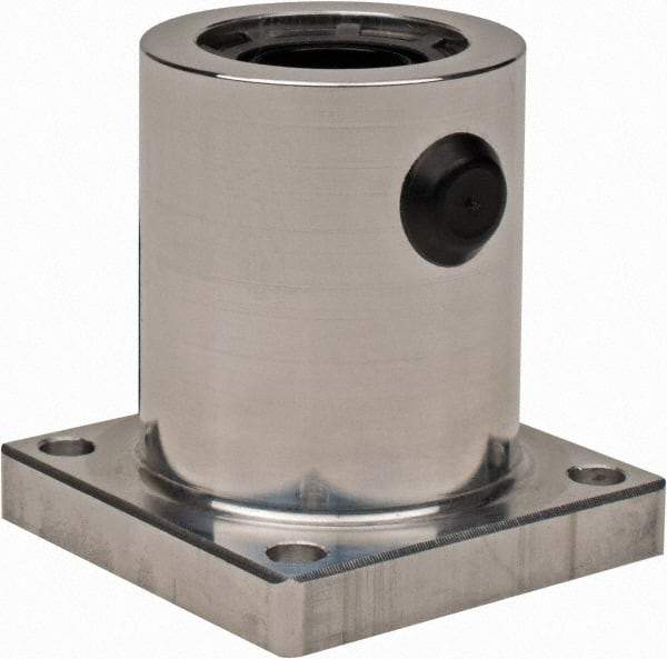 Thomson Industries - 1-1/4" Inside Diam, 255/510 Lbs. Dynamic Capacity, Single Flanged Pillow Block Linear Bearing - 1.63" Overall Width - All Tool & Supply