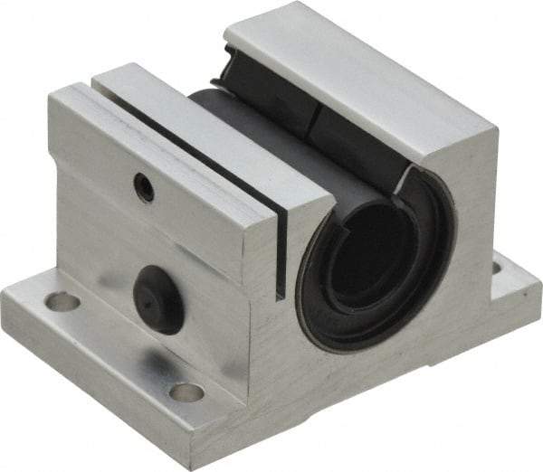 Thomson Industries - 5/8" Inside Diam, 620/1240 Lbs. Dynamic Capacity, Open Single Pillow Block Linear Bearing - 1.44" Overall Height x 2-1/2" Overall Width - All Tool & Supply