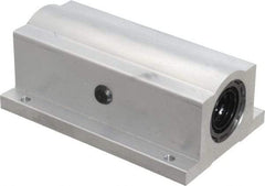 Thomson Industries - 3/4" Inside Diam, 1130/2260 Lbs. Dynamic Capacity, Closed Twin Pillow Block Linear Bearing - 1-3/4" Overall Height x 2-3/4" Overall Width - All Tool & Supply