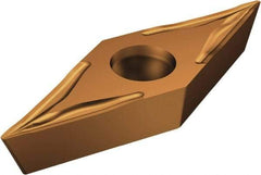 Sandvik Coromant - VCGT220 UM Grade 1115 Carbide Turning Insert - TiAlN/AlCr2O3 Finish, 35° Diamond, 1/4" Inscr Circle, 1/8" Thick, 0.2mm Corner Radius - All Tool & Supply