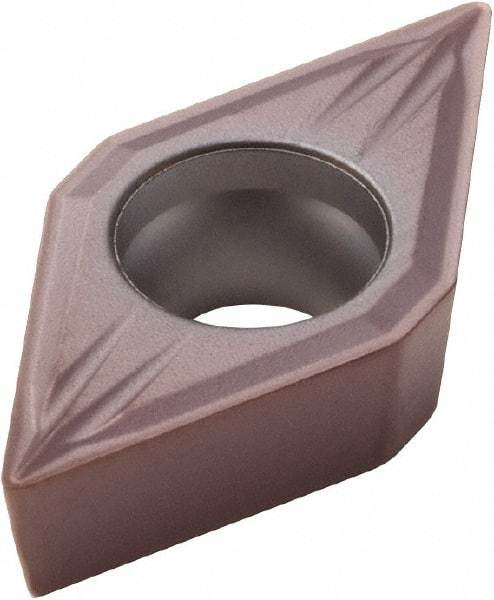 Seco - DCMT32.51 MF2 Grade TP1030 Cermet Turning Insert - Uncoated, 55° Diamond, 3/8" Inscr Circle, 5/32" Thick, 1/64" Corner Radius - All Tool & Supply