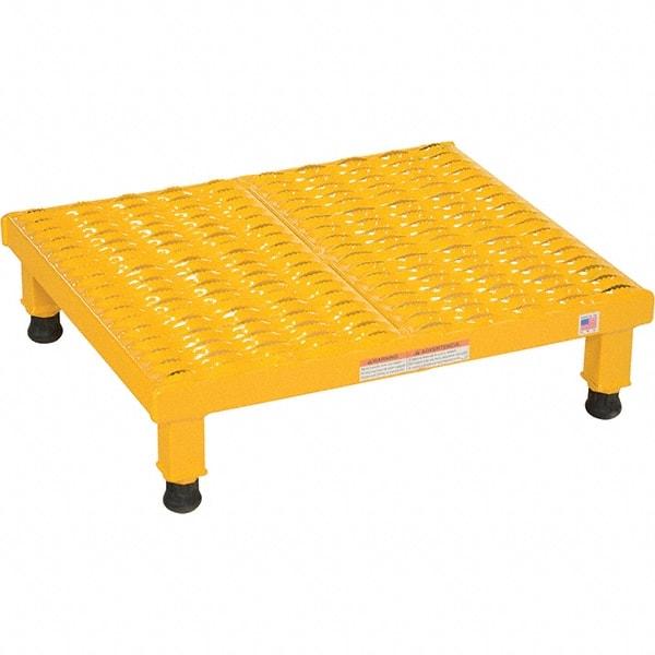 Vestil - 5" High x 19" Wide x 24" Deep, Yellow Step Stand - Steel, 500 Lb Capacity - All Tool & Supply